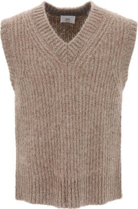 Ribbed Alpaca Sweater Vest-AA