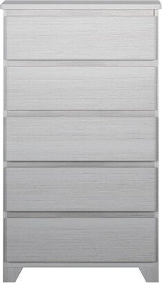 Max & Lily Farmhouse 5 Drawer Dresser, White Wash