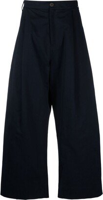 Wide-Leg High-Waisted Trousers-AB