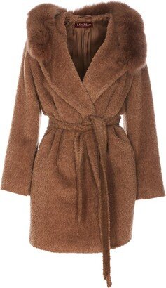 Belted Long-Sleeved Coat-AT