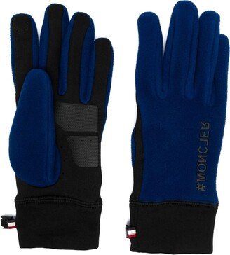 Logo-Print Panelled Gloves-AA