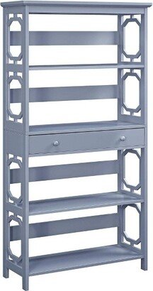 59.75 Omega 5 Tier Bookcase with Drawer - Breighton Home