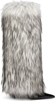 Faux-Fur Knee-High Boots