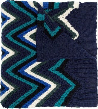 Zig-Zag Embroidered Scarf