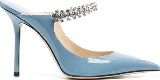 Bing 100mm crystal-embellished mules