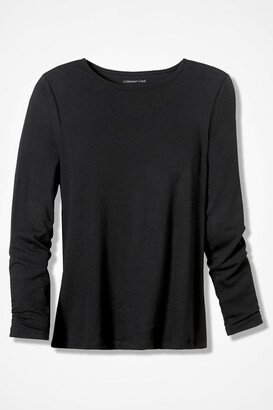 Women's PrimaKnit Crewneck T-Shirt - Black - PS - Petite Size