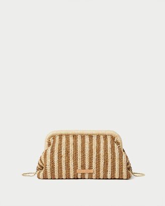 Trudie Natural/Brown Frame Clutch