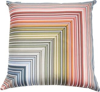 Brighton rainbow-stripe cushion