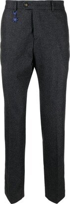 Logo-Charm Checkered Straight-Leg Trousers