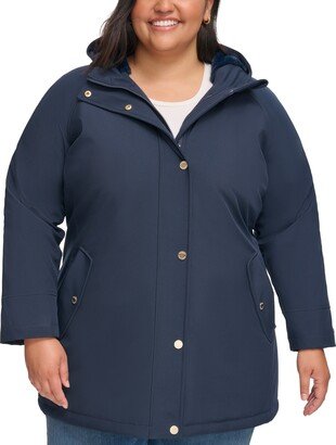 Women's Plus Size Hooded Anorak Raincoat