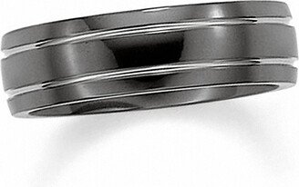 Triton Men's 7.0mm Black Titanium Wedding Band