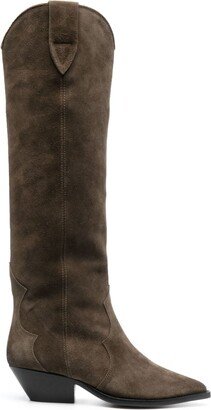 Denvee 50mm knee-length suede boots