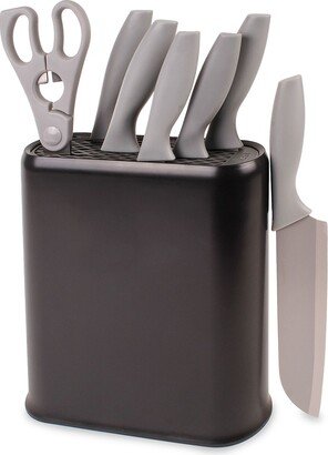 8-Piece Stainless Steel Kitchen Knife Set with Universal Knife Block