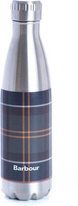 Tartan Pattern Logo Printed Water Bottle