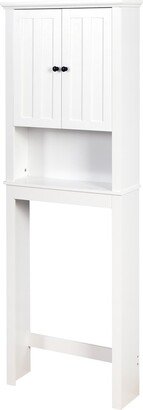 HOMEBAY Bathroom Wooden Storage Cabinet Over-The-Toilet Space Saver with a Adjustable Shelf