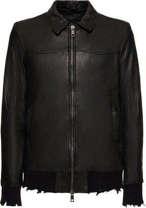 Vegetal leather zip jacket