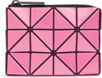 Pouch With Geometric Pattern - Pink