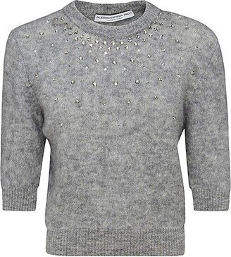 Studded Crewneck Knitted Top