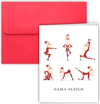 Paper Frenzy Yoga Santa Christmas Cards and Envelopes - 25 pack