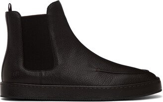 Black Moc Toe Chelsea Boots