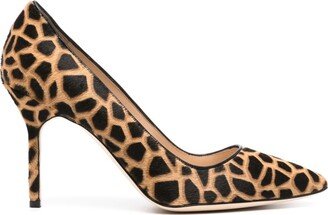 85mm Leopard-Print Hair Pumps