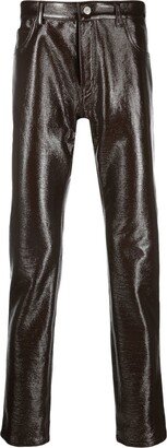 High-Shine Tapered Trousers