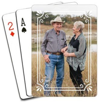 Playing Cards: Decorative Border Playing Cards, White