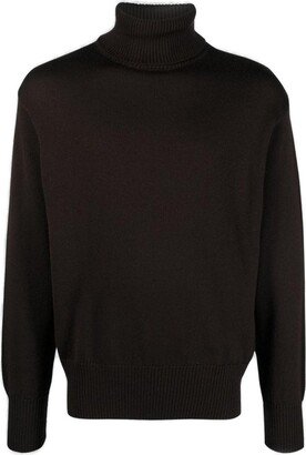 Roll-Neck Straight Hem Jumper-AA