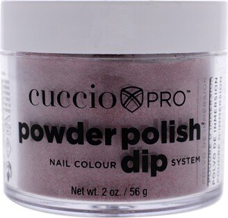 Pro Powder Polish Nail Colour Dip System - Dark Red Glitter by Cuccio Colour for Women - 1.6 oz Nail Powder