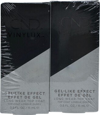 Gel Like Effect Long Wear Top Coat 0.5 OZ Set of 2