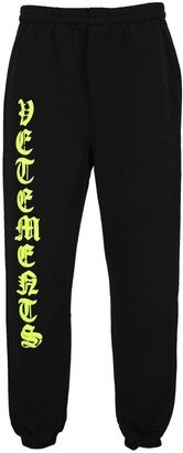 Gothic Logo Printed Sweatpants