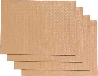 Set Of 4 Faux Leather Placemats-AD