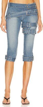 EB Denim Buckle Capris