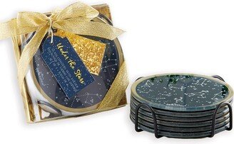 Under the Stars Glass Coaster with Holder (Set of 6) | 27192NA