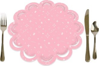 Big Dot Of Happiness Pink Confetti Stars Simple Party Table Paper Chargers Place Setting For 12