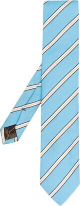 Stripe-Print Silk Tie-AA