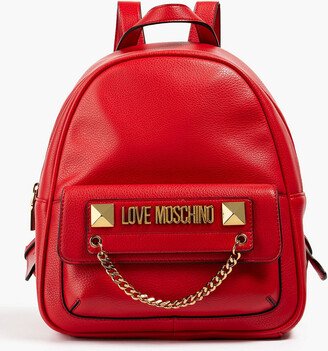 Embellished faux leather backpack