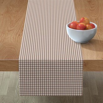 Table Runners: Woodland Gingham - Brown Table Runner, 72X16, Brown