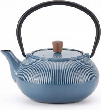 Minimal Enameled Cast Iron Teapot - Line