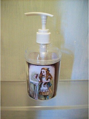 Alice in Wonderland Soap Dispenser Retro Vintage Victorian Fairy Tale Bathroom