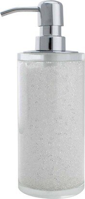 Rhinestone Crystal-Filled Soap Dispenser - Silver