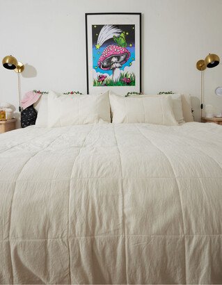 Washed Quilted Twin XL Duvet Set