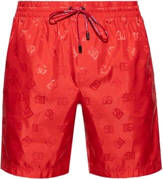 Monogram Jacquard Drawstring Swim Shorts-AB