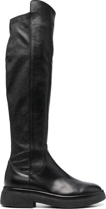 40mm Leather Knee Boots