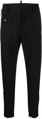 Slim-Cut Tapered Cropped Trousers