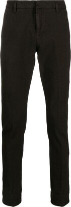 Washed Cotton Slim-Cut Trousers