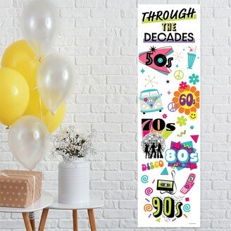 Big Dot Of Happiness Through the Decades 50s, 60s, 70s, 80s, and 90s Party Front Door Vertical Banner