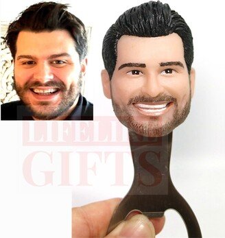 Custom Bottle Opener With Your Face Custom Beer Collectible Gifts For Christmas Gifts Father/Boss/Boyfriend/ Groomsmen/Retirement