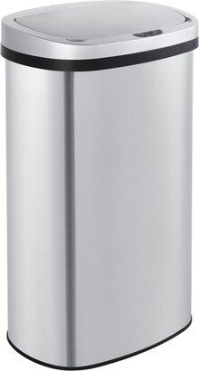 Mega Casa 15.85 Gal./60 Liter Stainless Steel Oval Motion Sensor Trash Can for Kitchen