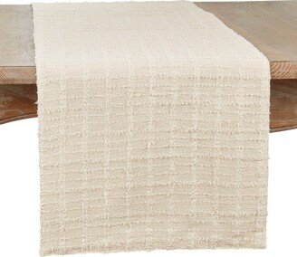 Saro Lifestyle Cotton Table Runner with Texture Design, 13